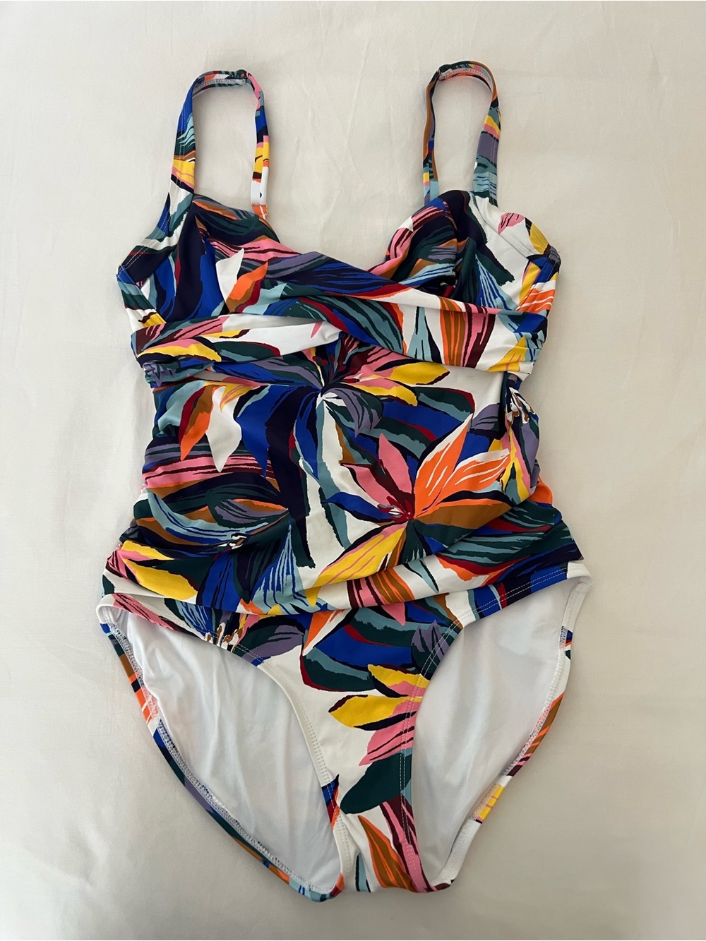 Anne Cole Womens Multicolor Tropical Floral One-Piece Swimsuit